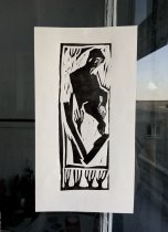 Linocut from life