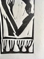 Linocut from life