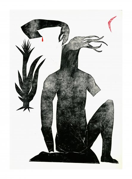 Self portrait with flower 21/30