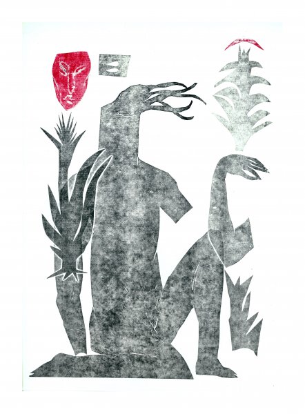 Self Portrait with flower 26/30